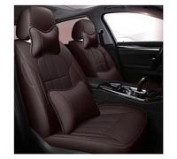 SRQORT Housse De Siège De Voiture en Cuir De Vache Personnalisée pour Macan pour Cayenne pour Panameracar Accessoires De Style Protections De Siège De Voitur Housse siège Voiture(Coffee LUX)