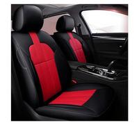 SRQORT Housse De Siège De Voiture en Cuir De Vache Personnalisée pour Macan pour Cayenne pour Panameracar Accessoires De Style Protections De Siège De Voitur Housse siège Voiture(Noir Rouge)