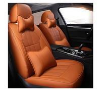 SRQORT Housse De Siège De Voiture en Cuir De Vache Personnalisée pour Macan pour Cayenne pour Panameracar Accessoires De Style Protections De Siège De Voitur Housse siège Voiture(Orange LUX)