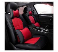 SRQORT Housse De Siège De Voiture en Cuir De Vache Personnalisée pour Macan pour Cayenne pour Panameracar Accessoires De Style Protections De Siège De Voitur Housse siège Voiture(Black Red LUX)