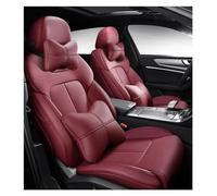 SRQORT Housse De Siège De Voiture en Cuir Personnalisée pour Alfa pour Romeo pour Giulia pour Stelvio Accessoires De Voiture Coussin De Siège Style Gris Housse siège Voiture(Wine Red LUX)