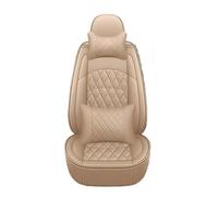 SRQORT Housse De Siège De Voiture en Cuir pour Toyota Tous Les Modèles pour Land pour Cruiser pour Prado pour Yaris pour Venza pour Prius Housse siège Voiture(Beige Pillow)