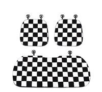 SRQORT Housses de siège de voiture d'hiver en peluche pour Mini Cooper R53 R56 R60 R61 F54 F55 F56 F60 (lot complet de 3 pièces)