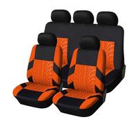 SRQORT Housses De Siège De Voiture Respirantes Ensemble Complet pour Jetta 5 pour Banquette Fendue Avant/arrière Protection De Siège De Voiture Housse siège Voiture(Orange)