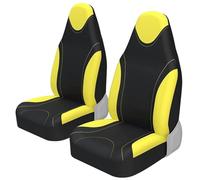 SRQORT Housses De Siège De Voiture Universelles Style Seau Avant 2 Pièces pour Citroen pour C1 pour Voitures Camions SUV Protection De Siège Housse siège Voiture(2pcs Yellow)