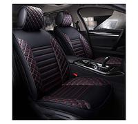 SRQORT Lot de 4 housses de siège de voiture en cuir pour Focus 2 3, S-max, Fiesta, Kuga, Ranger, Mondeo Mk3, Fusion spécial en cuir, noir et rouge, B