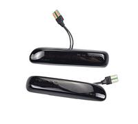 SRQORT Pour E46 Coupé Compact Cabriolet Touring Berline Dynamique Marqueur Latéral Circulation Clignotant Indicateur 1 Paire Dynamique Rétroviseur Extérieur(Smoked Black)