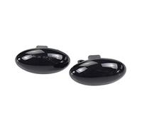 SRQORT Pour Peugeot 307 206 407 107 607 1007 Pour Partenaire Expert Dynamique Clignotant Côté Marqueur Lumière Séquentielle Lampe 2 Pcs Dynamique Rétroviseur Extérieur(Dynamic Smoked)