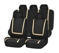 SRQORT Protege Siege Voiture 9 Pièces/Ensemble Housses De Siège De Voiture Protecteur pour Toyota pour Land Cruiser pour Prado pour Avensis pour Verso pour Yaris L Fj pour Cruiser(9pcs Set Beige)