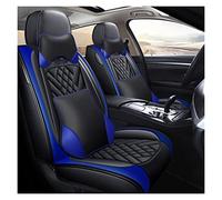 SRQORT Protege Siege Voiture Housse Siège Cuir Voiture pour Clio pour Sandero/pour Tepway pour Kaptur pour Fluence pour Logan pour Megane pour Koleos pour Thalia(Noir Bleu,A)