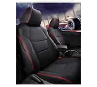 SRQORT Protege Siege Voiture Housses De Siège De Voiture De Luxe Personnalisées pour Toyota pour Rav4 2020-2022 Xa50 avec Ensemble Complet en Similicuir Imperméable(Noir Rouge,Gasoline 2021)
