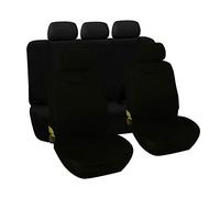 SRQORT Protege Siege Voiture Housses De Siège De Voiture pour Citroen C1 pour Celysee Ds3 C4 Ds4 C5 Ds5 C3 pour Aircross Auto Avant Housses De Siège Arrière(Noir)