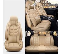 SRQORT Protege Siege Voiture Housses Siège Voiture Ensemble Complet en Cuir Automatique pour Nissan pour Mars pour Qashqai J11 pour Versa pour Juke Ensemble De Protections(Beige,Deluxe)