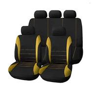 SRQORT Protege Siege Voiture Housses Siège Voiture pour Opel pour Aatara pour Astra pour Moka pour Omega pour Grandland X pour Corsa pour Adam Housse Coussin Siège Tissu Automatique(5 Seats-Yellow)