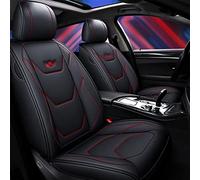 SRQORT Protege Siege Voiture Housses Siège Voiture pour VW pour Touran pour Variante pour Magotan pour Jetta pour Passat pour Polo pour Golf pour Touareg pour VW Tous Les Modèles(Black Red Line)