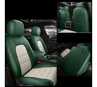 SRQORT Protege Siege Voiture Personnalisé pour Hyundai pour Tucson 2020 2021 2022 2023 2024 Housses De Siège De Voiture Ensemble Complet Ajusté Protecteur Intérieur en Similicuir(Green Beige)