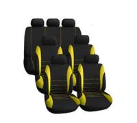 SRQORT Protege Siege Voiture pour Citroen C2 C3 C4 pour Cactus C5 C4 Housses Siège Voiture Tissu pour Picasso C6 DS3 DS4 DS5 Housse De Protection De Coussin De Siège Automatique(7 Seats-Yellow)