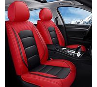 SRQORT Protege Siege Voiture pour Jeep pour Renegade pour Compass 2018 Housses De Siège De Voiture en Cuir pour Grand Cherokee Housses pour Siège De Véhicule(Noir Rouge)