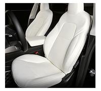 SRQORT Protege Siege Voiture pour Tesla pour Modèle 3 Y 2019 2020 2021 2022 Ensemble Complet De Housses De Siège De Voiture en Cuir Éco-ami(Blanc,3 Front Rear)