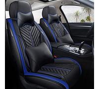 SRQORT Protege Siege Voiture pour Toyota pour Corolla pour Camry 5d Housses De Siège De Voiture pour Highlander pour Land Cuirser pour Prado pour Avalon pour Avanza pour Rav4(Noir Bleu,Luxury)