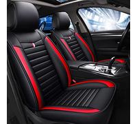 SRQORT Protege Siege Voiture pour Toyota pour Rav4 E6 X30 Coussin De Siège De Voiture en Cuir PU Ne Bouge Pas Bâche De Voiture Universelle(Rouge)