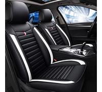 SRQORT Protege Siege Voiture pour Toyota pour Rav4 E6 X30 Coussin De Siège De Voiture en Cuir PU Ne Bouge Pas Bâche De Voiture Universelle(Blanc)