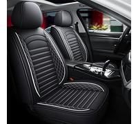 SRQORT Protege Siege Voiture pour VW pour Passat B5 pour Polo pour Golf pour Tiguan Housses De Siège De Voiture Universelles Ensemble Complet(Black White)