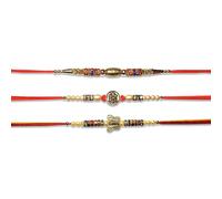 SRSWAMI Rakhi pour frère Bhaiya Bhabhi, Rakhi pour la famille Raksha Bandhan Festival, designer indien dernier Rakhi pour bhai, bracelet pour frère, SS-26