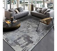 SRTJURFG Tapis Antidérapant d’Entrée 110x150 cm Résistant Lavable pour Cuisine et Couloir Intérieur Encre Grise Abstraite Moderne