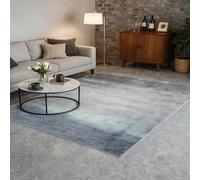 SRTJURFG Tapis d’Entrée 120x180 cm Lavable Antidérapant Ornamental Tapis Chambre Salon Abstract Gray Blue White