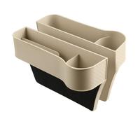 SRTMIRJJ 2 Pieces Organisateur écart Siège Voiture pour Citr-oen Ds7 DS 7 Crossback 2018-2023, Boîte Rangement Latérale Console Automobile Universelle avec Portegobelet,Beige