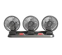 SRTMIRJJ Ventilateur Voiture pour Citroen C1 C2 C3 C4 C5 C5X C6 C8 DS3 DS4 DS5, Trois Têtes, Rotation à 360°, avec Deux Vitesses Vent, pour Voiture, Van, SUV, RV, Bateau,5v USB Port