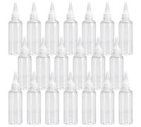 SRTSTR 12 Pièces Flacon Souple en Plastique 100ml Squeeze Bouteilles Flacon Vide Bouteilles à Presser avec Bouchon pour les Liquides, Encres, Huiles, Arts, Solvants