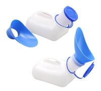 SRTSTR 2 Pièces Urinoir Homme Femme 1000ml Urinal Homme Pistolet Urinoir pour Homme avec Couvercle et Poignée, Portable Bouteille D'urine en Plastique avec une Balance pour Voiture, Voyage, Campin