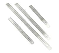 SRTSTR 4 Pièces Regle Metal Reglet Acier Inoxydable 15cm 20cm 30cm 40cm Règle Précision Reglet Metallique Double Face Regle Menuisier Antirouille pour Technique Enseignement et Dessin D'ingénierie