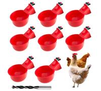 SRTSTR 8 Pièce Abreuvoir Poules,Abreuvoir Automatique Poule Distributeur Eau Poule DIY Volaille Automatique Abreuvoir avec 1 Foret pour Poussins Canards Oies Dindes ou Lapins
