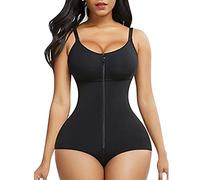 SRTUMEY Body gainant pour femme avec fermeture éclair YL0414, 1_Noir, XL