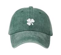 SRTUMEY Bonnet de Baseball pour la Saint-Patrick avec Trèfle Brodé, Chapeau Ajustable en Trèfle Irlandais pour Hommes et Femmes, Accessoires de Déguisement Irlandais