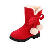 SRTUMEY Bottes de neige pour tout-petits Bottes d'hiver imperméables Bottes antidérapantes confortables pour l'extérieur pour la marche à l'école, le camping, cadeau de Noël pour bébés garçons et