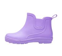 SRTUMEY Bottes en caoutchouc antidérapantes et amovibles avec intérieur en coton pour femme, violet, 38 EU