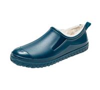 SRTUMEY Bottes en caoutchouc imperméables doublées en polaire pour femme - Bottes de pluie chaudes antidérapantes et imperméables - Pour l'extérieur, le jardin, le lavage de voiture, Vert, 37.5 EU