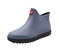 SRTUMEY Bottes en caoutchouc légères pour hommes, tout-petits pour garçons, filles, enfants, bottes de pluie légères et faciles à enfiler, gris, 39 EU