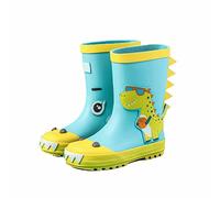 SRTUMEY Bottes en caoutchouc pour enfants - Chaussures de pluie pour garçons et filles - Bottes de pluie pour bébé - Dinosaure - Taille L - Petit enfant, E, 23 EU