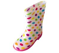 SRTUMEY Bottes en caoutchouc pour femme - Bottes de pluie courtes pour tout-petits - Faciles à enfiler et légères, beige, 45 EU