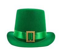 SRTUMEY Chapeau de St Patrick 2025 - Chapeau fantaisie pour fête de la Saint-Patrick - Chapeau trèfle trèfle - Chapeau vert sur le thème irlandais - Chapeau de léprechauns, Vert, Taille unique