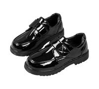 SRTUMEY Richelieu Richelieu Chaussures d'école formelles pour garçon, Noir
