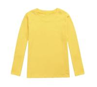 SRTUMEY Sweat-shirt à col rond pour enfants et filles - Vêtements d'automne et d'hiver pour garçons et filles - T-shirt à manches longues avec sous-vêtements - Nouvel An, jaune, 3-4 ans
