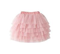 SRTUMEY Vêtements pour petites filles - Jupe courte en tulle - Tutu en maille - Jupe de princesse - Jupe de performance, rose, 8-9 ans