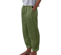 SRTUMEY Womens Loose Pants Elasticated High Waist Trousers for Women Drawstring Elastic Trousers Comfy Straight Leg Long Pants with Pockets Pants for Women for Work Comfy Pants