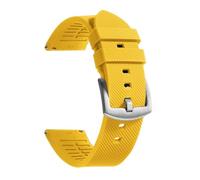 SRTYDCUR Bracelet de montre 20 mm 22 à dégagement rapide en caoutchouc silicone, bracelet remplacement compatible avec Omega(Yellow,22mm)